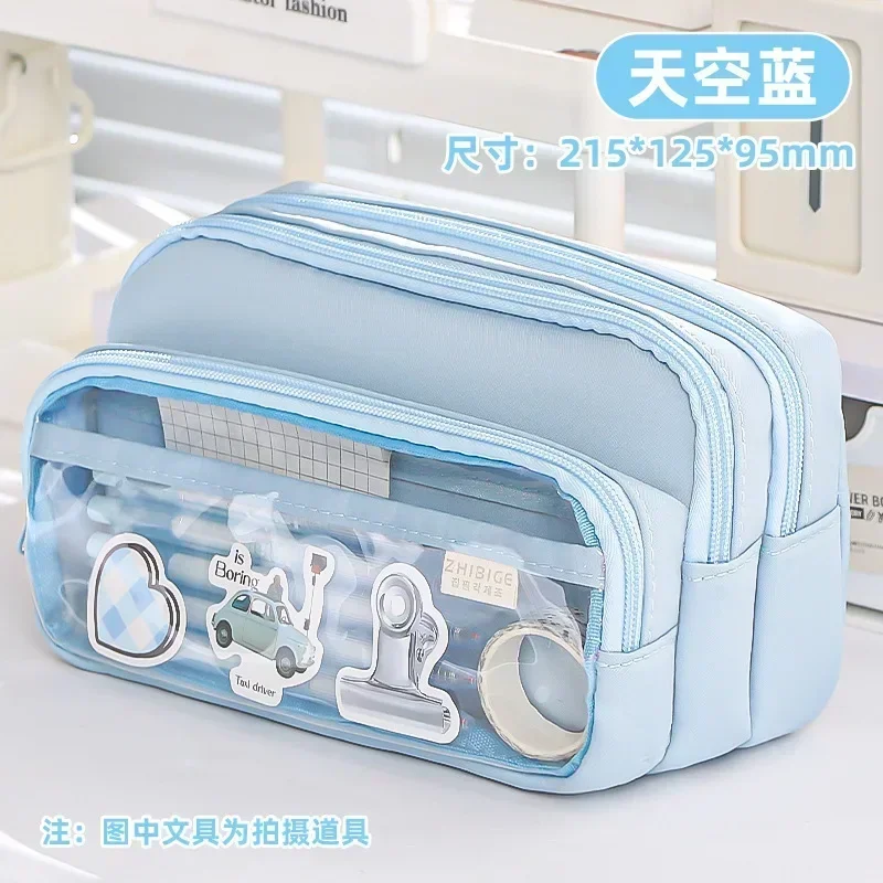 QH-Shop Astuccio Portamatite Tela Carino Gatto Borsa Trucco Portamonete Telescopico In Piedi