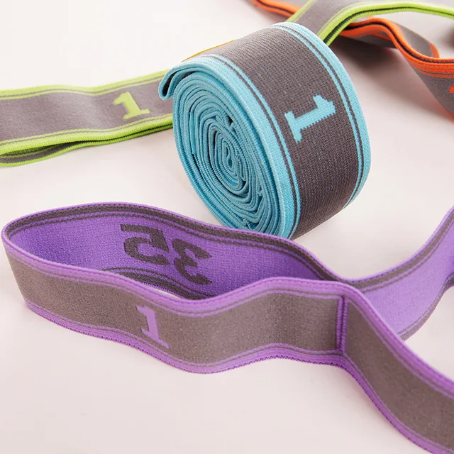 Yoga Pull Strap Belt Polyester Latex Elastic Latin Dance Stretching Band Loop Yoga Pilates GYM Fitness Exercise Resistance Bands 2