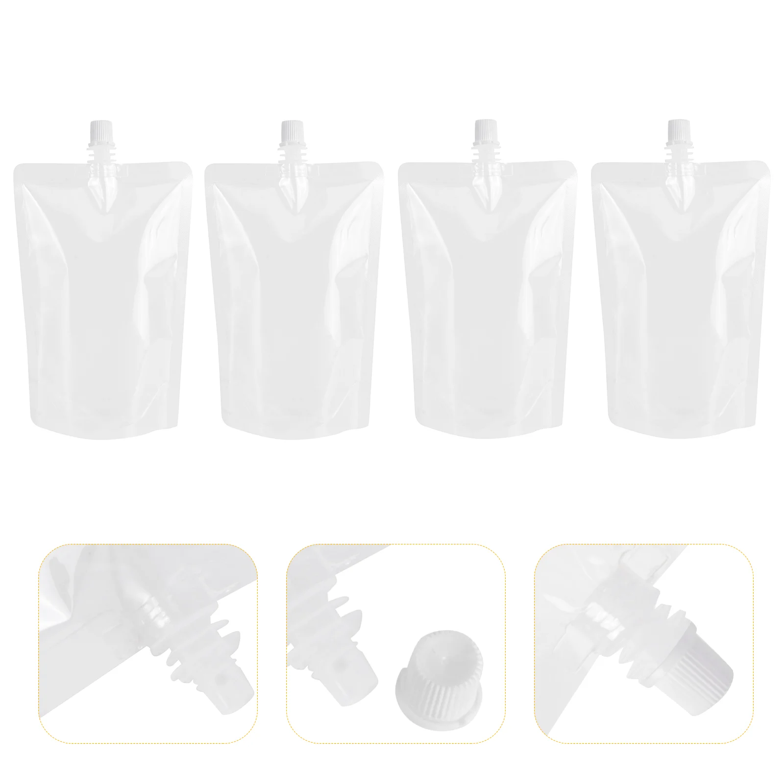 

50pcs Pouches Smoothie Bags Pouches Bags Portable Water Bags for Shower Birthday Summer Pool Party Supplies 500ml