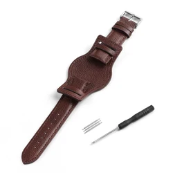 Vintage Leather Watch Strap - Universal Bracelet Replacement for Women & Men Accessories (Coffee)