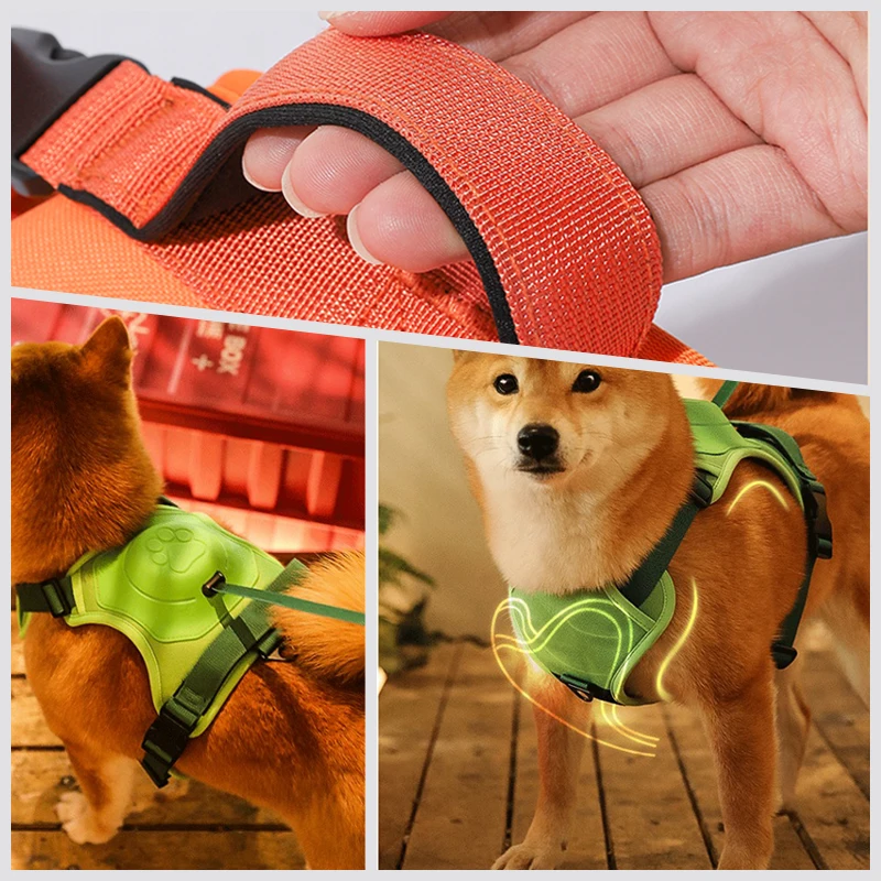Pet Supplies Automatic Retractable Dog Leash with Harness No Pull Chest Adjustable Breast-band for Small Medium Large Dogs Pet Harness Leash Set Pet Harness Set Pet Leash Set Dog Traction Rope