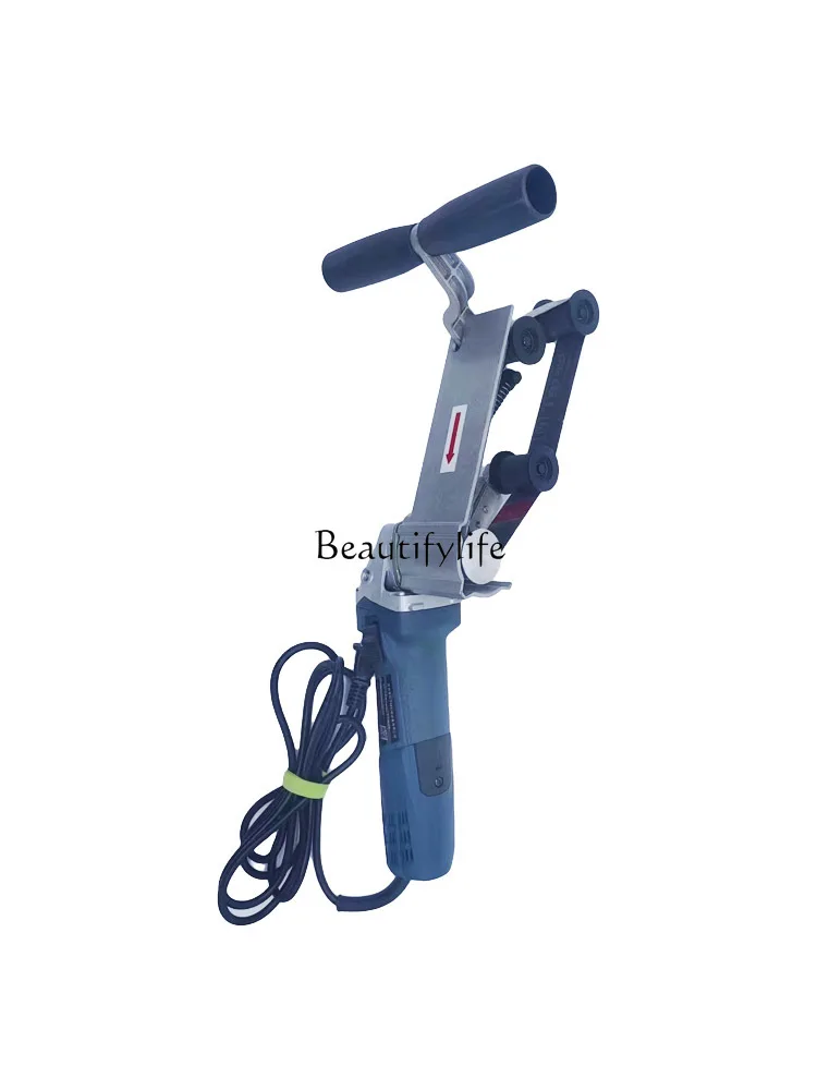 

Ленточная шлифовальная машина для труб, наружная круглая зеркальная алюминиевая труба из нержавеющей стали, внешняя поверхность сварного шва, маленький ручной блок