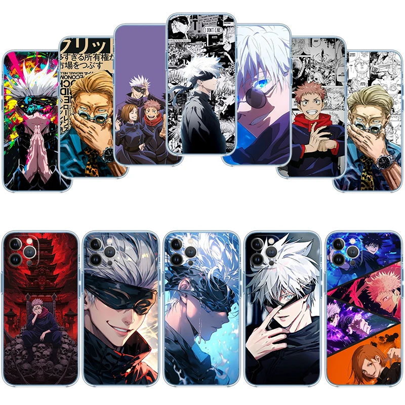 Jujutsu Kaisen Themed Transparent Phone Case
