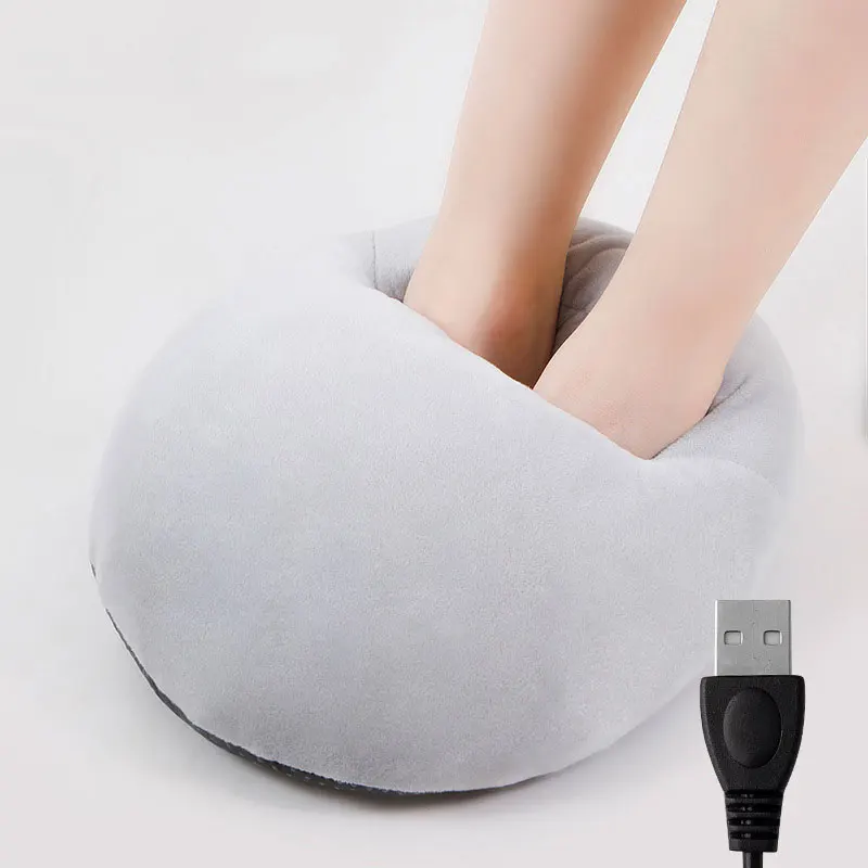 

USB электрическая грелка для ног, грелка под столом, обогреватель с плюшевым фланелевым термостатом для ног, теплое сокровище для ног, зима, новый, 5 В, 2 А