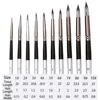 10pcs Round Watercolor Paint Brush Set Soft Hair Comfortable Handle for Watercolor Acrylic Gouache Oil 2