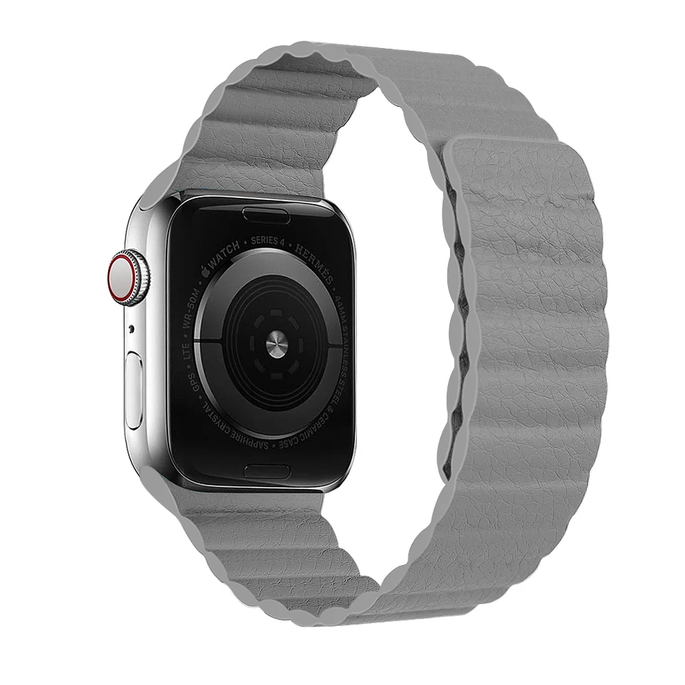 Elegant Leather Loop Strap with Magnetic Closure
