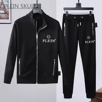 Plein Skull Spring and Autumn Round Neck Suit Men's Casual Daily Coat Casual Pants Hip Hop Party Suit Luxury Brand M-XXXL 1