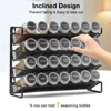 Kitchen Organizer Spice Rack 3/4 Tier Wall Mounted Carbon Steel Shelf with Glass Spice Jars Pantry Cupboard Kitchen Accessories 2