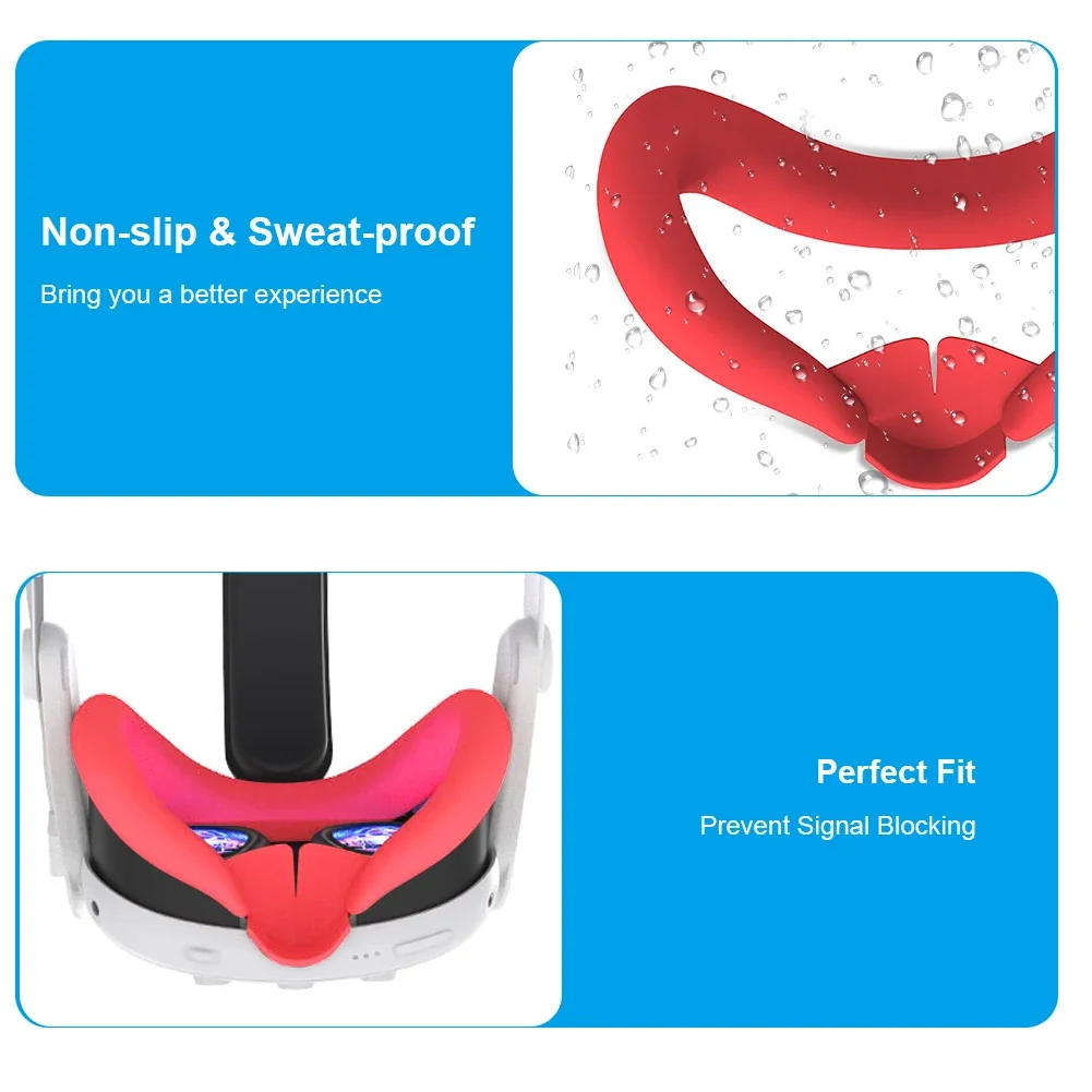 Silicone Sweatproof VR Face Cover Mask