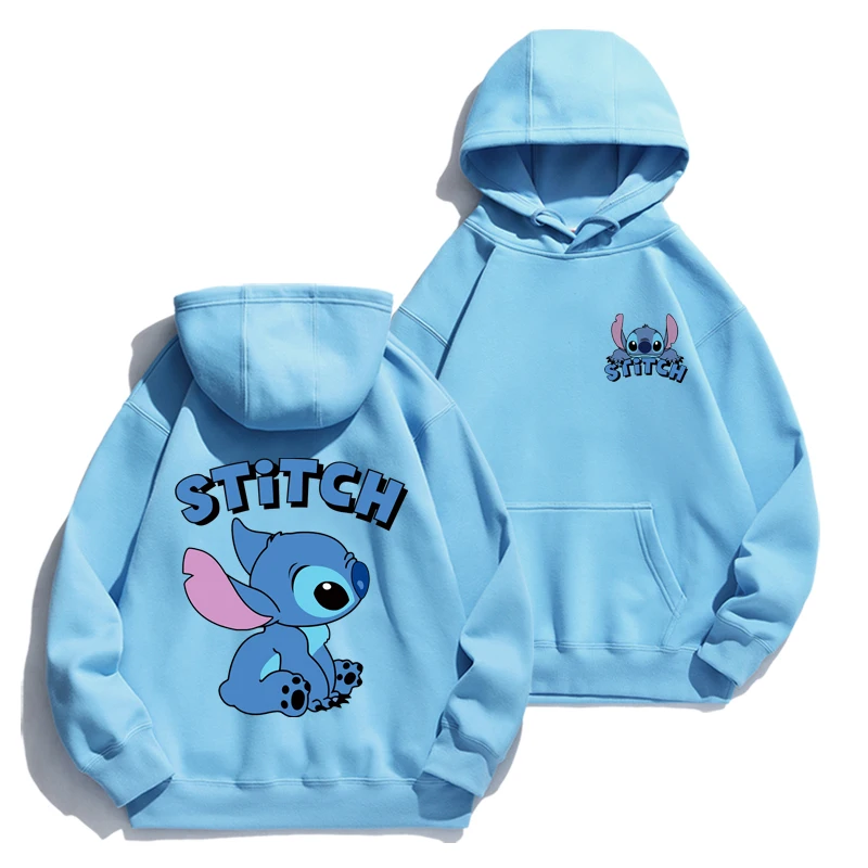 Stitch Hoodie Autumn/Winter Hoodie European and American Cartoon Anime Hoodie Loose Clothes Couple's Hoodie Coat 2