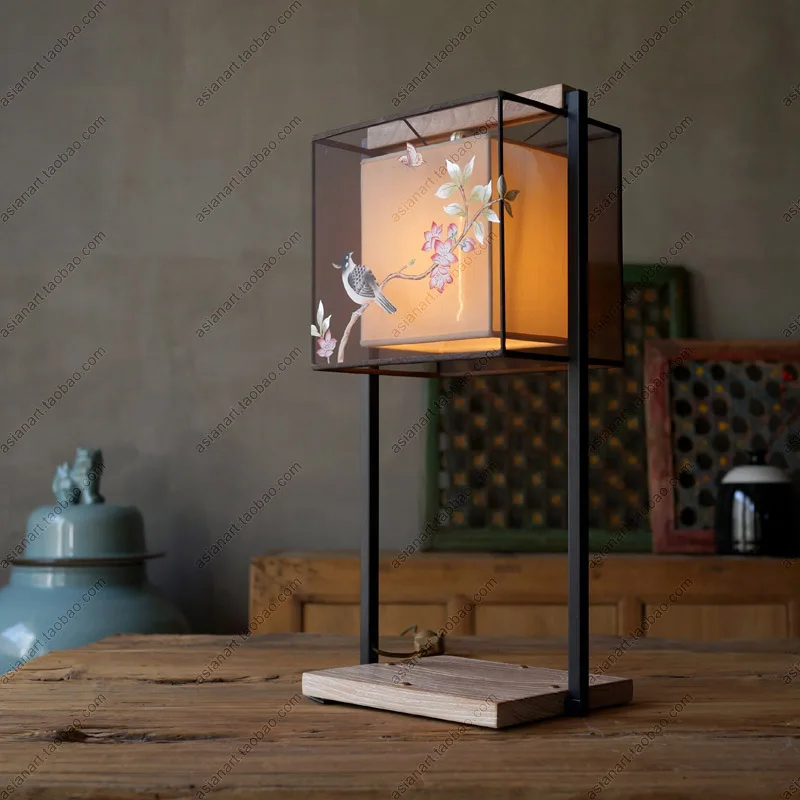 

New Chinese Bedroom Bedside Table Lamp Warm Light Desk Lamp Living Room