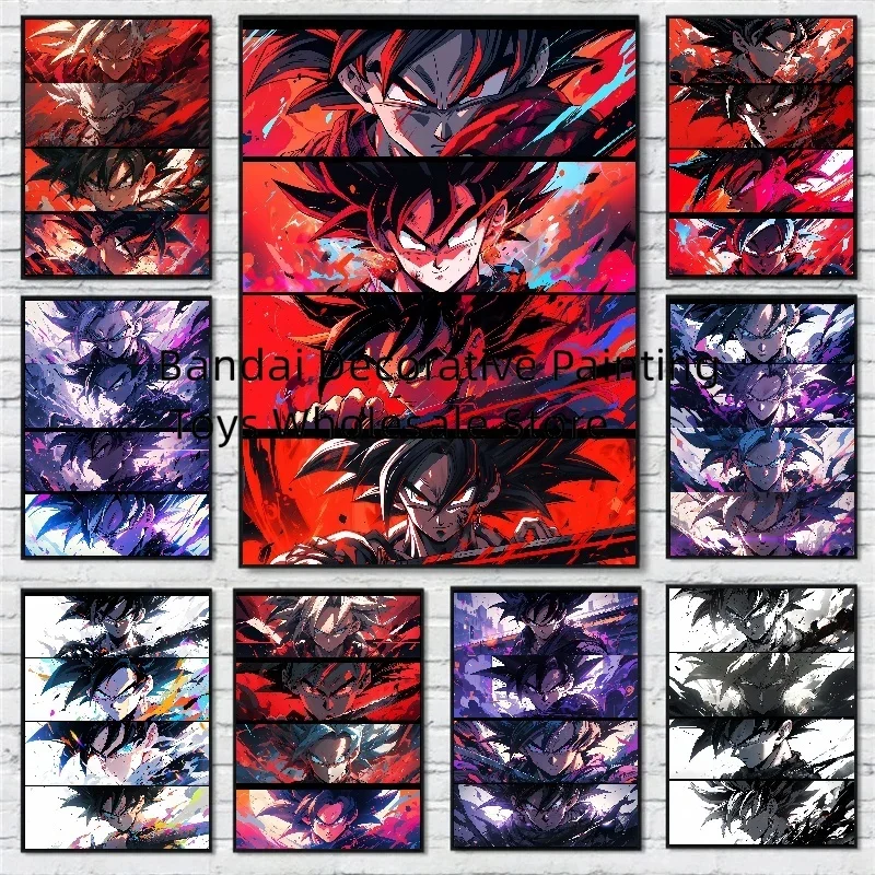 

Japanese Anime Artwork Canvas Poster Dragon Ball Z Super Saiya Son Goku Vegeta Paintings Modular Prints Wall Home Decor Gifts