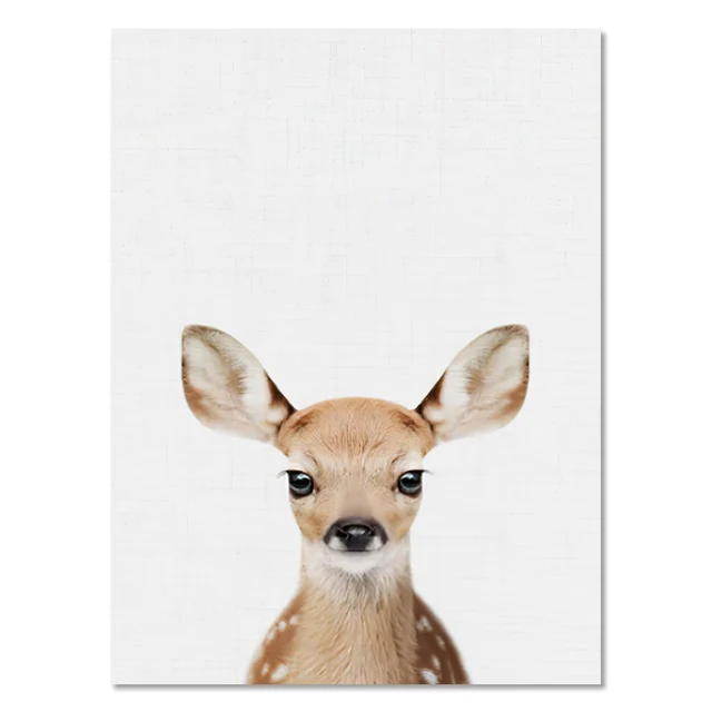 Baby Room Animal Wall Canvas Painting Elephant Giraffe Bear Wall Art