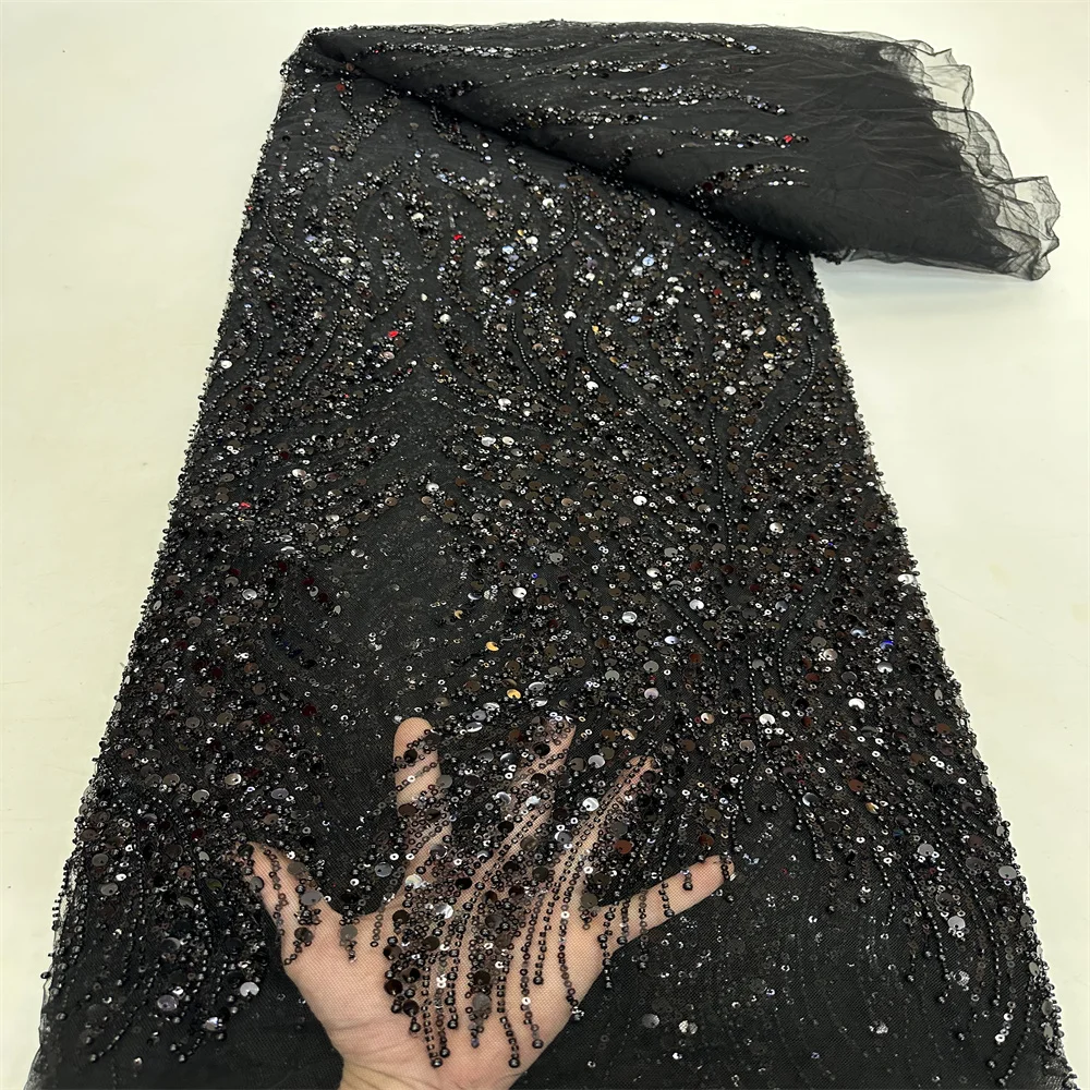 

Новинка 2024, высокое качество, искусственная ткань, вышивка, кружевные свадебные платья, блестки для шитья бусин RF2757