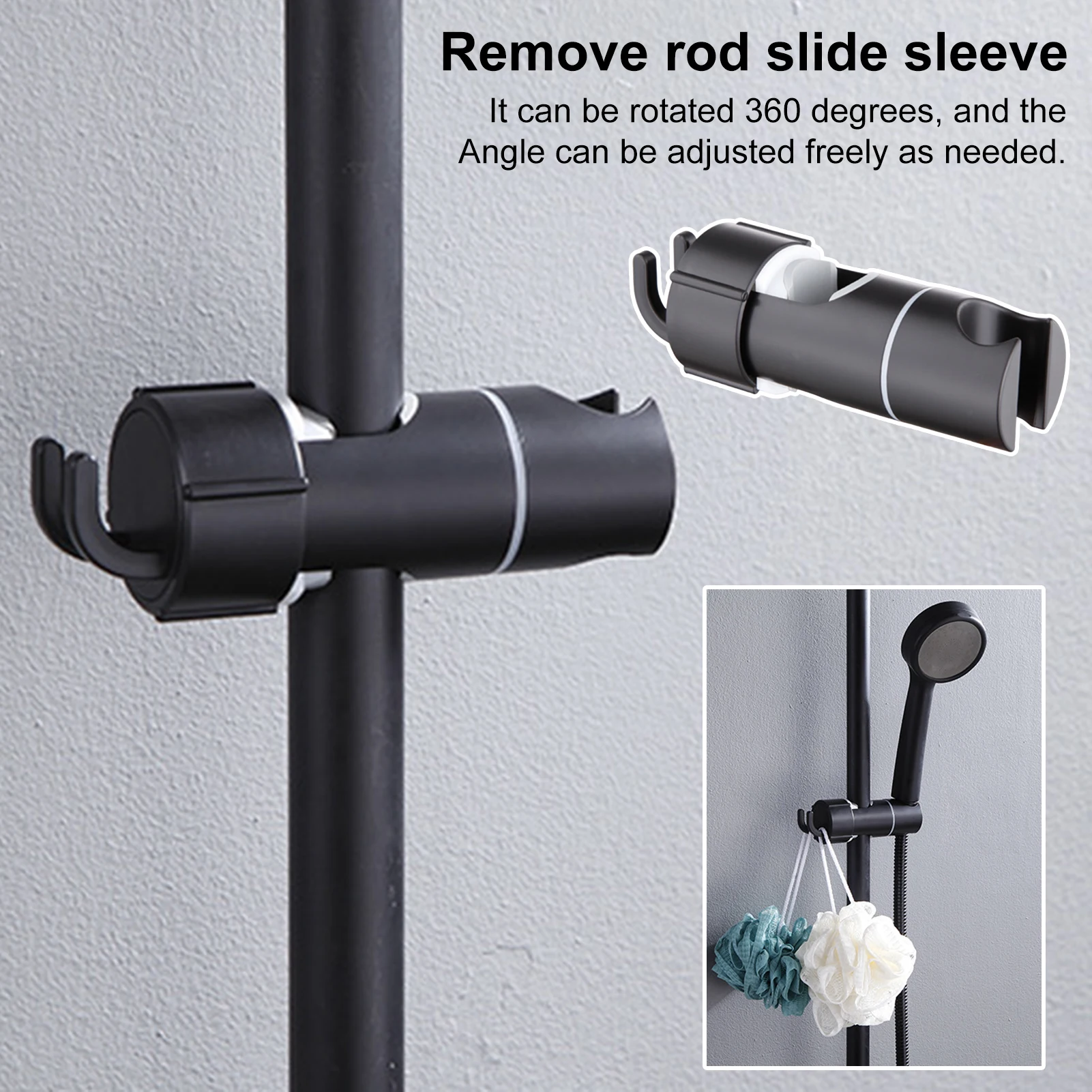 Staffa Regolabile Per Doccia Grohe | Supporto Asta Sollevamento 25mm | Cromato ABS - Foto 6