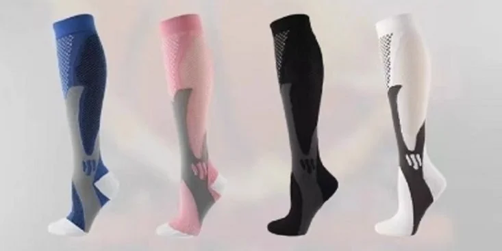 Professional sports calf compression running marathon fitness cycling basketball skipping rope pressure socks long tube_voghion.com