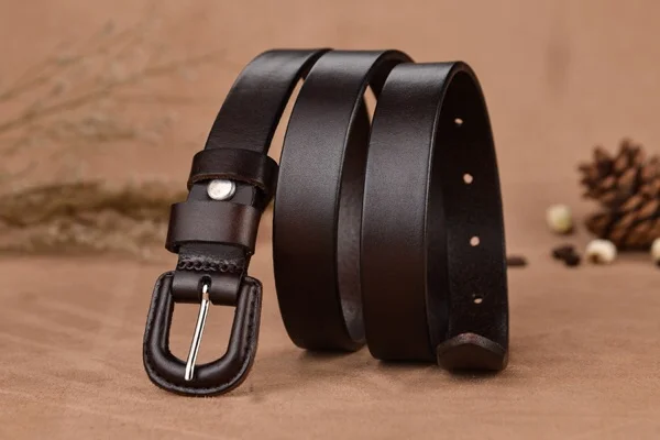 men's belts for jeans Anti-Metal Allergy Belt Ladies Belt Japanese Hot Girl Top Layer Cowhide Pin Buckle Casual All-Match Narrow Pure Cowhide Belt mens black belt