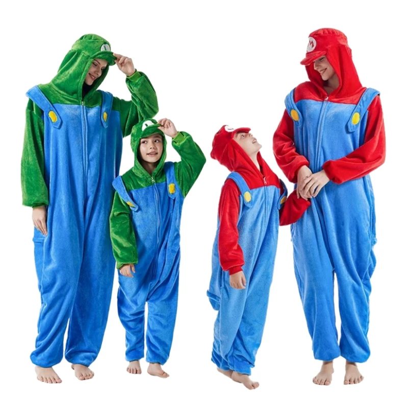 Kids Super Mario Brother Mario Kigurumi Character Onesie Costume