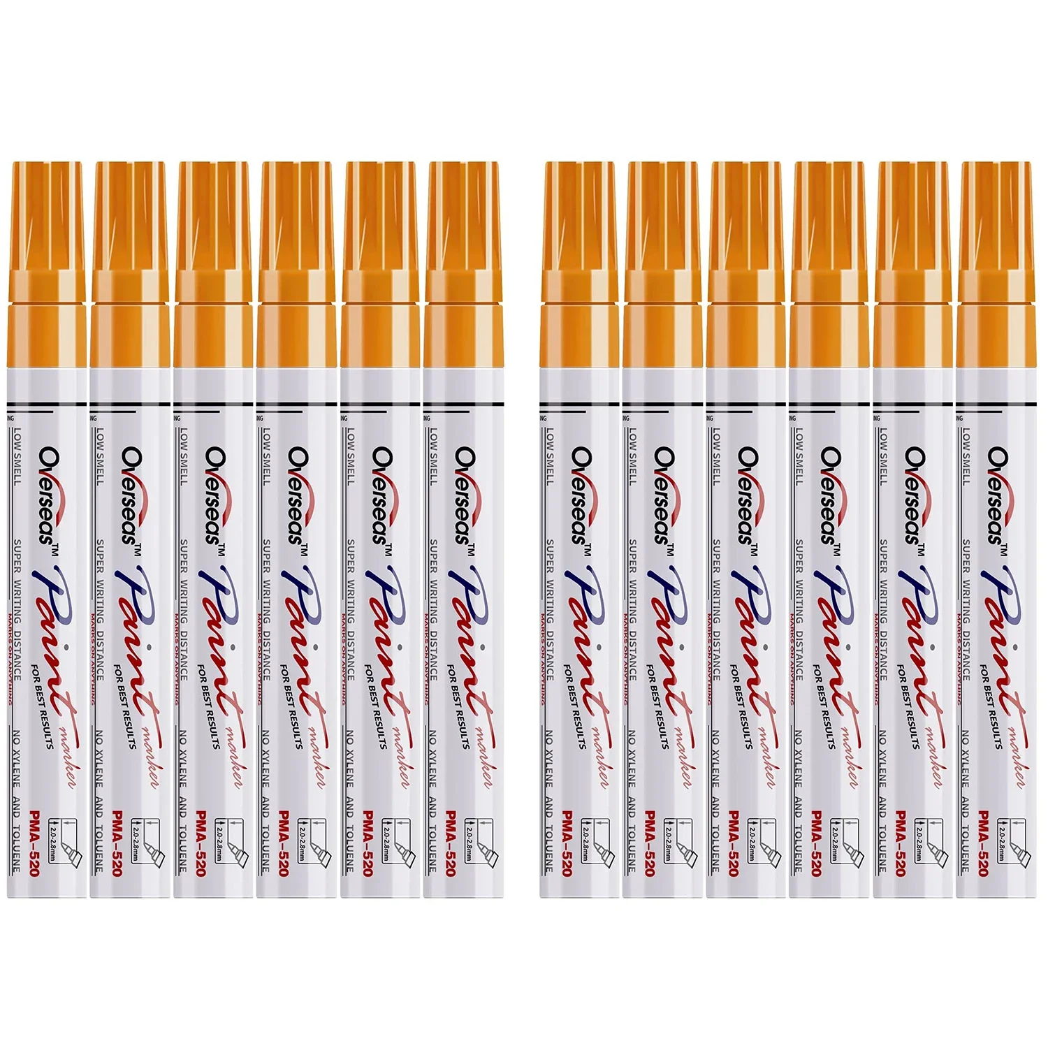 

Оранжевые маркеры для краски, ручки 12 шт., Перманентная краска на масляной основе, средний наконечник, Быстросохнущий и водонепроницаемый маркер для кружек, холста