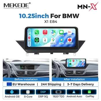 MEKEDE Radio con pantalla táctil de 10,25 pulgadas para coche, reproductor Multimedia, Android, CarPlay inalámbrico para BMW X1 E84 2009-2015, unidad principal con botón IDrive, navegación GPS, BT, 4G, WIFI, Autoradio 1