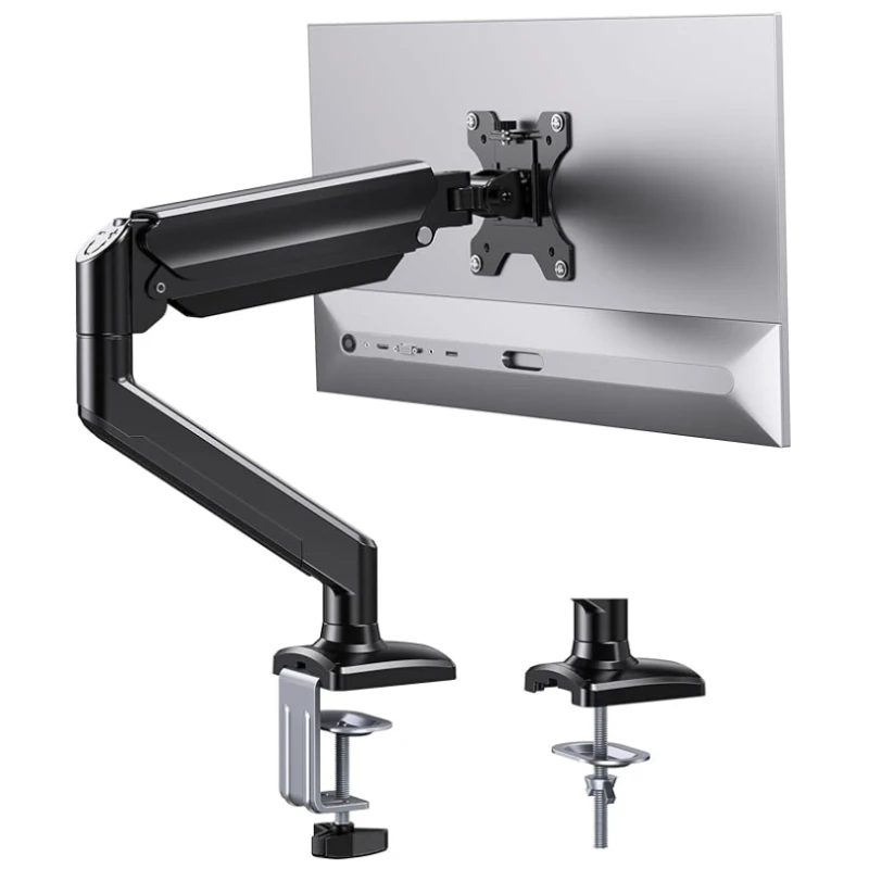 Single Monitor Bracket Up To 32 Inches And 19.8 Lbs Per Screen Computer Desk Mount Stand Adjustable Gas Spring 1