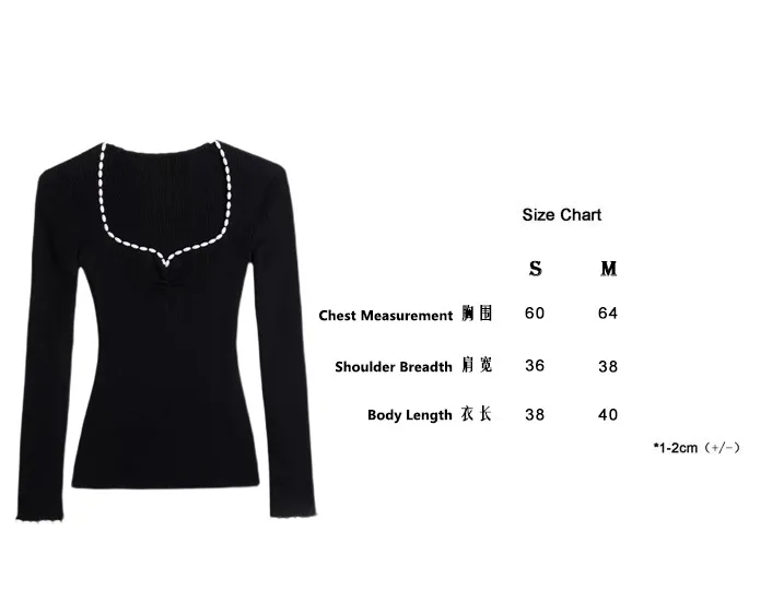 Senhora do Escritório Algodão Preto Feminino Encolher Topos Gola Quadrada Pérola Sopro Retalhos Primavera Magro Sexy Roupas t Camisas 2022 1 Online shopping