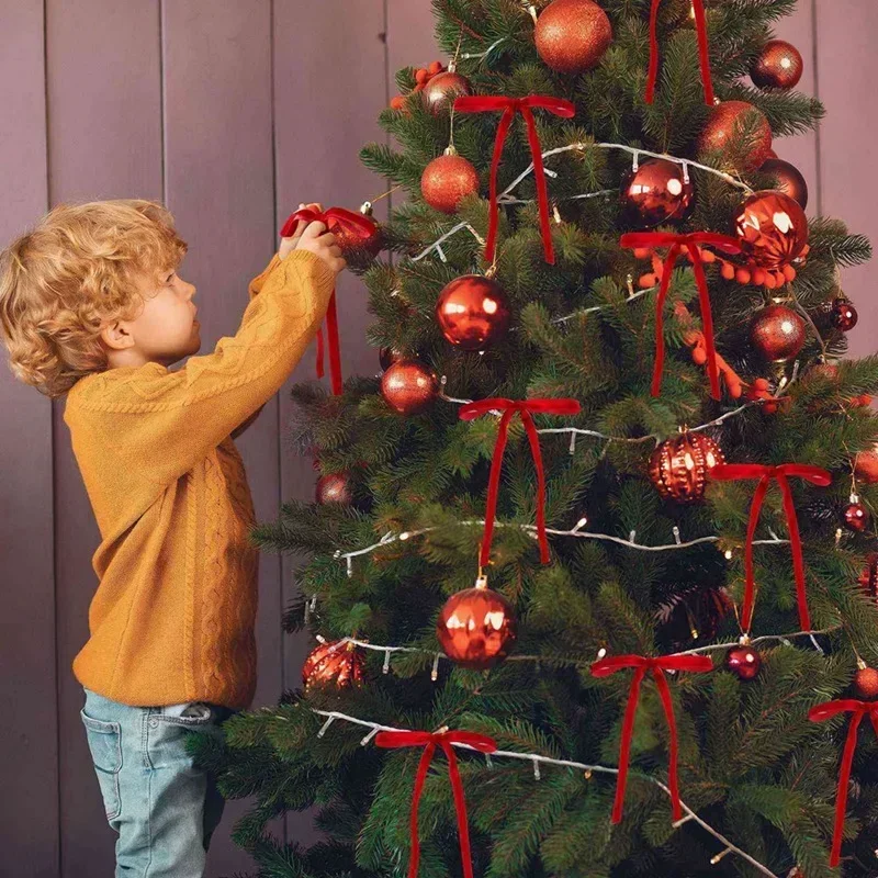 Mica Decorations fluwelen kerst ornament strik 20cm wit kopen