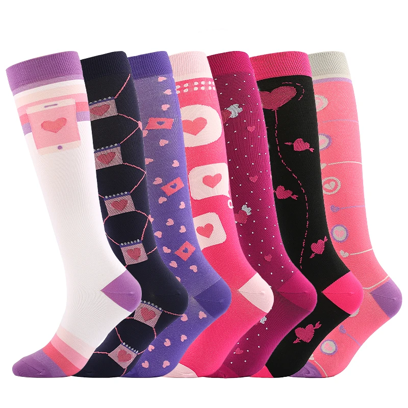 2022 Spring New Compression Socks Athletic Unisex Breathable Nursing Socks Fit for Running Hiking Flight Travel For Athelete