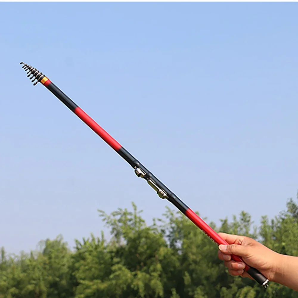 2.7/3.6/4.5/ 5.4/6.3 M Telescopic Fishing Rod High Carbon Travel Sea Rod Spinning Power 10-50g Distance Throwing Baitcasting