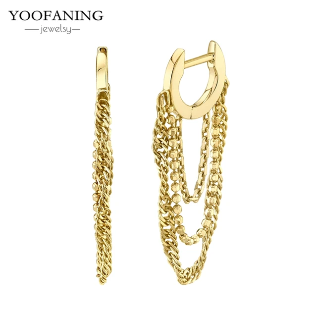 85636-cfc238.jpg YUXINTOME 1 PC 925 en argent Sterling aiguille d'oreille coloré Zircon chaîne gland boucles d'oreilles pour les femmes deux trous boucle d'oreille bijoux A45