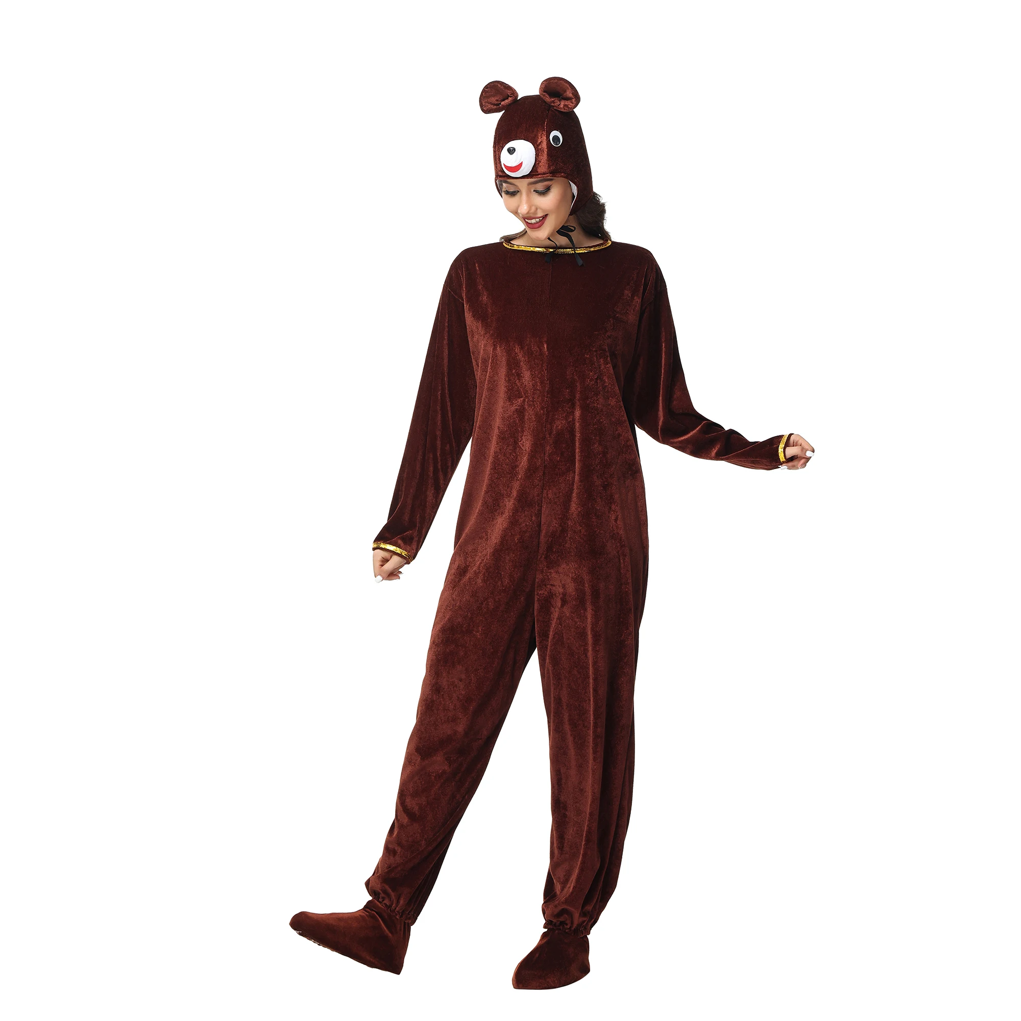 

Adult Unisex Halloween Costumes for Women Carnival Jumpsuit Animal Cute Bear Cosplay Costume