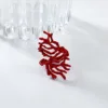 Ocean Style Coral Hollow Necklace, Bracelet, Ring Set,New Fashion Jewelry Adjustable Elastic Bracelet Accessories Unique Gift 4