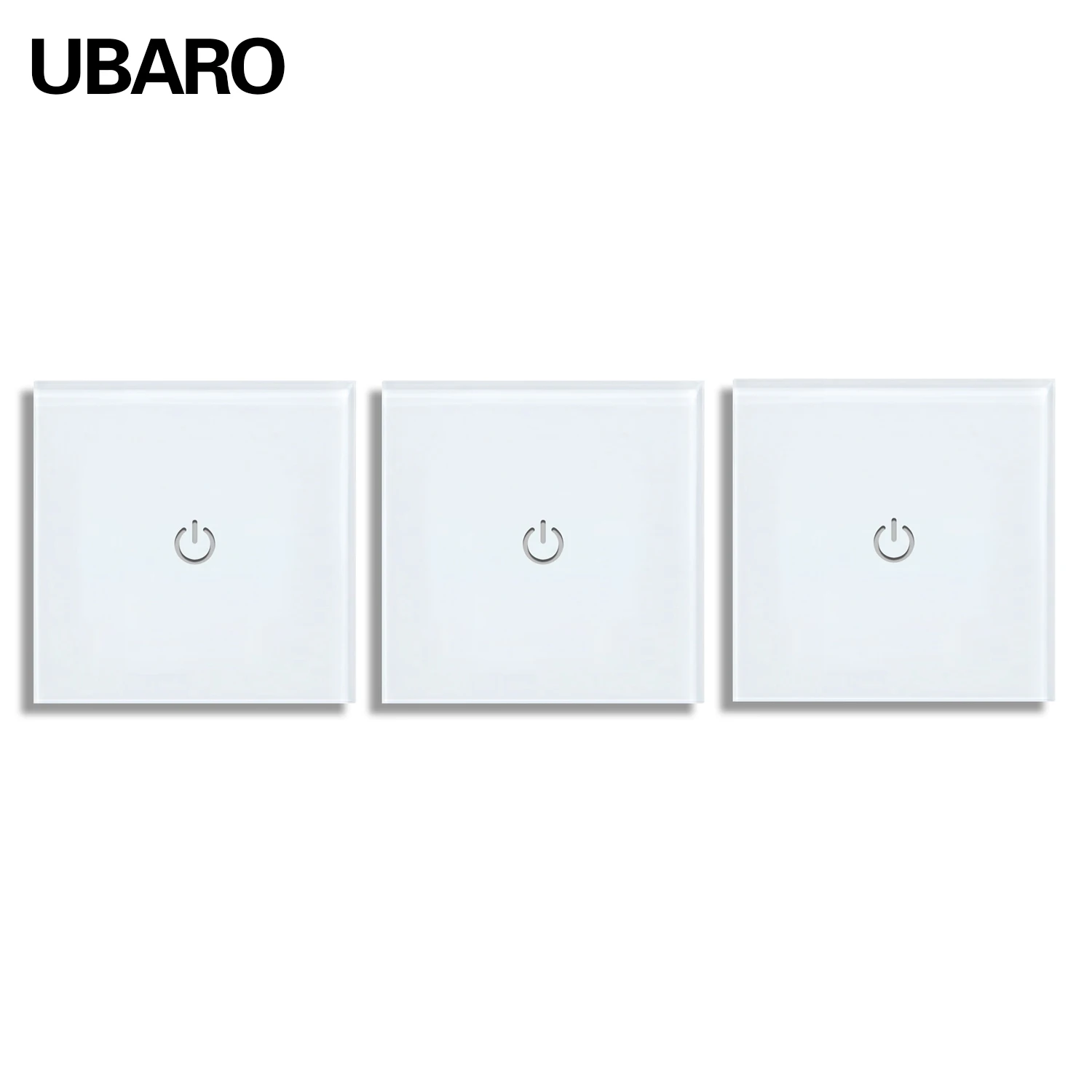 Ubaro-interruptor de Toque de Escadas com Sensor Interruptores Multi Controlador Painel de Vidro Temperado Gang Way Interruptor 2000w Padrão da ue