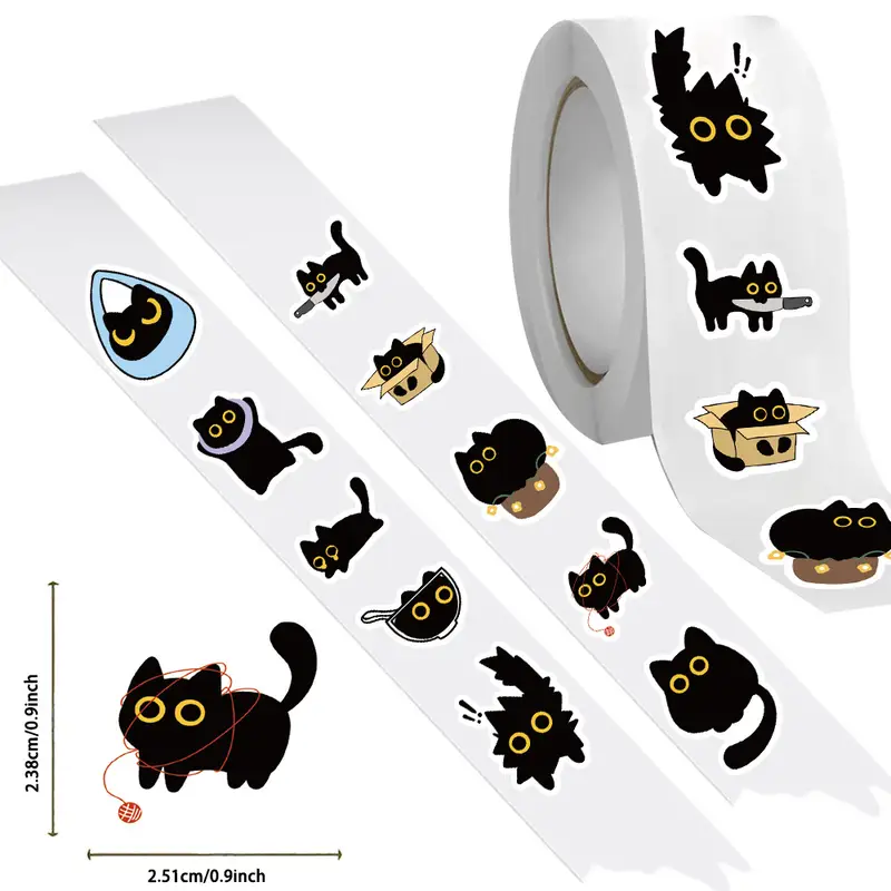 2026 Black Cat Sticker Collection 100-500pcs for Phone Case Guitar Notebook Scrapbook Halloween Decorative Stationery Supplies - Image 2