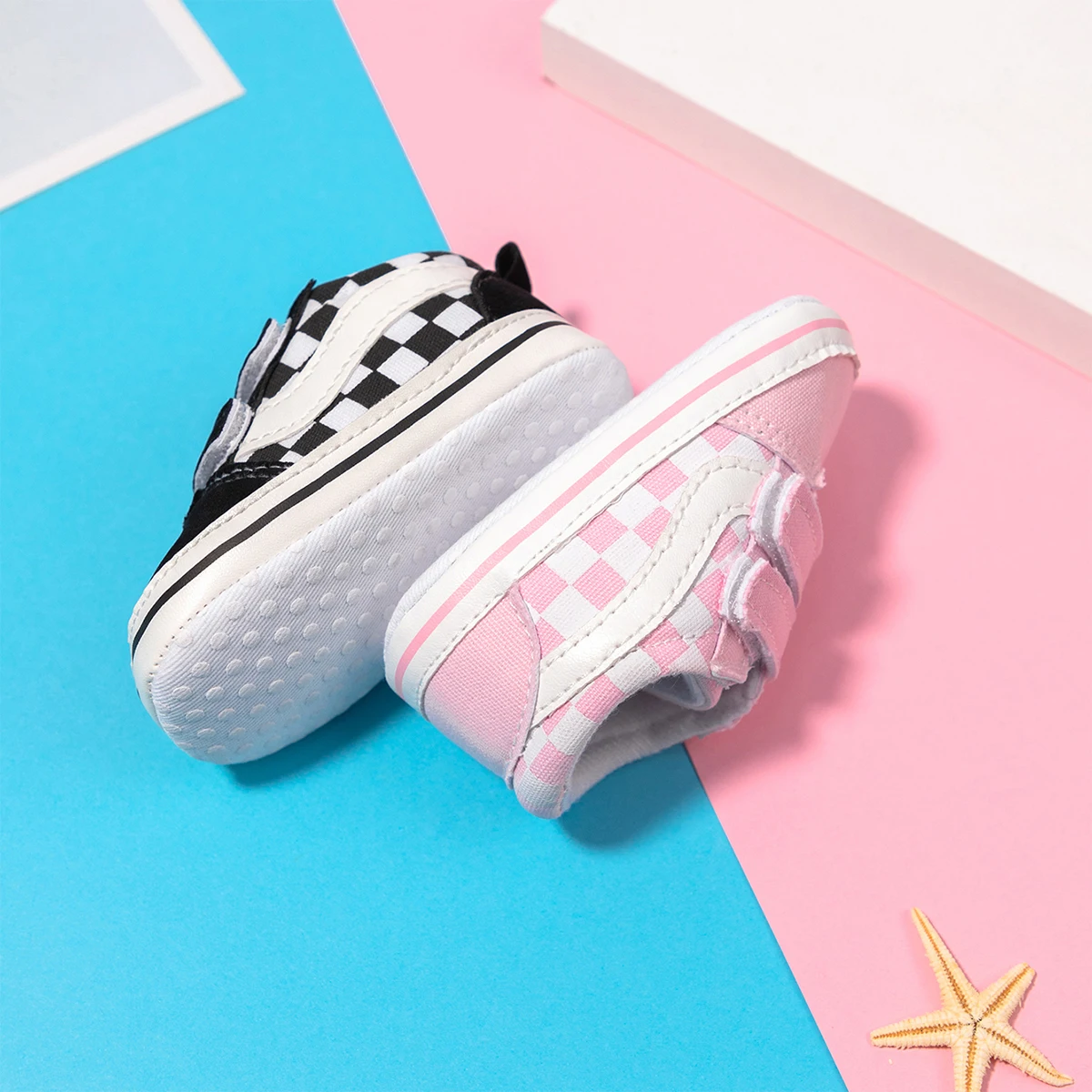 Canvas Sneakers KIDSUN Newborn Baby Anti-slip Soft Baby Boy Girl Sneakers Casual Toddler First Walkers Crib Shoes