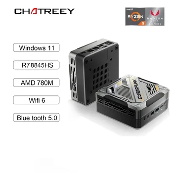 Chatreey AN3 미니 PC 라이젠 7, 7840HS, 8845HS, 780M, DDR5, 4800MHz, 다채로운 조명, 게이밍 데스크탑 컴퓨터, 와이파이 6, BT 5.0