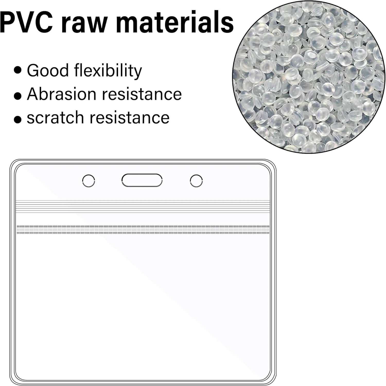 Horizontal ID Card Badge Holder Waterproof Clear Card Sleeve Case Cover ID Protector Pouch with Resealable Zip 10 30Pcs badge parts badge pin