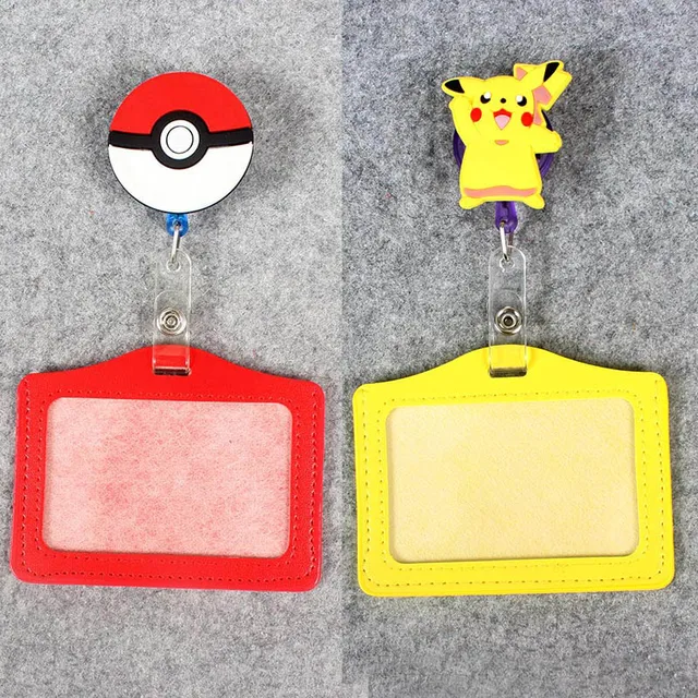 Pokemon Retractable Card Holder  Silicone Card Case Holder Bank