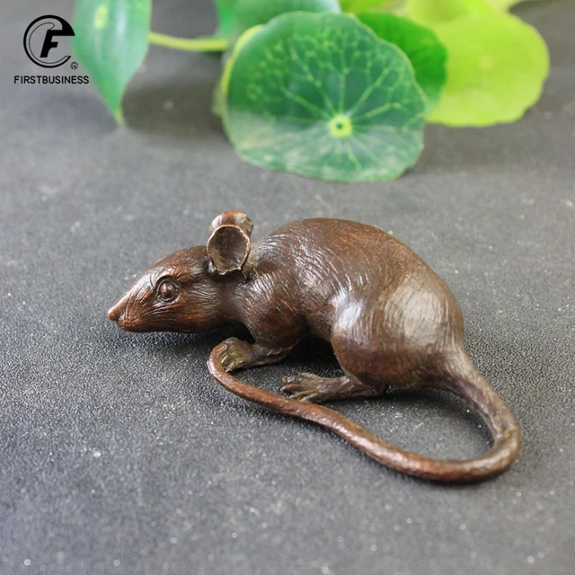 Heavy Brass BIG Rat Mouse Figurines Animal Statue Home Desktop Ornament  Office Decor Fish Tank Accessories Artificial Landscape - AliExpress