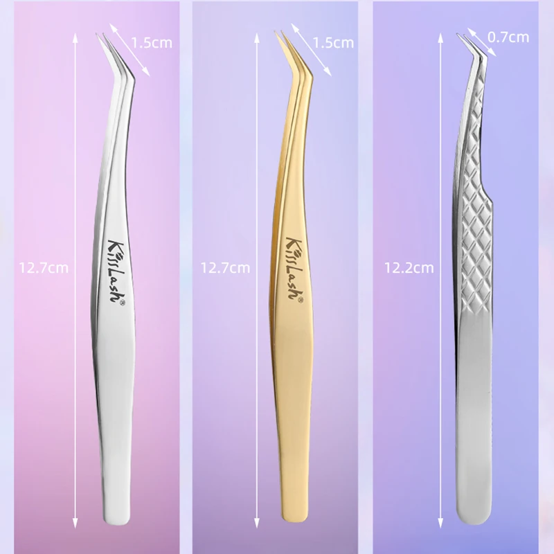 Eyelash Extension Tweezers for Classic Lashes Easy Fan Lash Russian Volume Eyelashes High Precision tweezer eyelash tweezers
