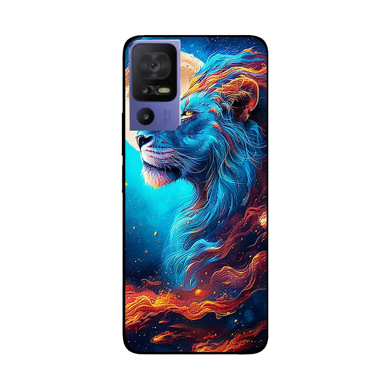 Floral Wolf Soft Silicone Shockproof Phone Case