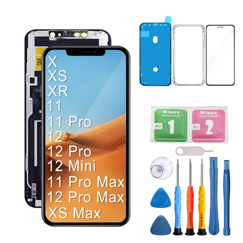 Original LCD Display For iPhone XS Max X XR Touch Screen Replacement 11 12 Pro Mini TFT No Dead Pixel |