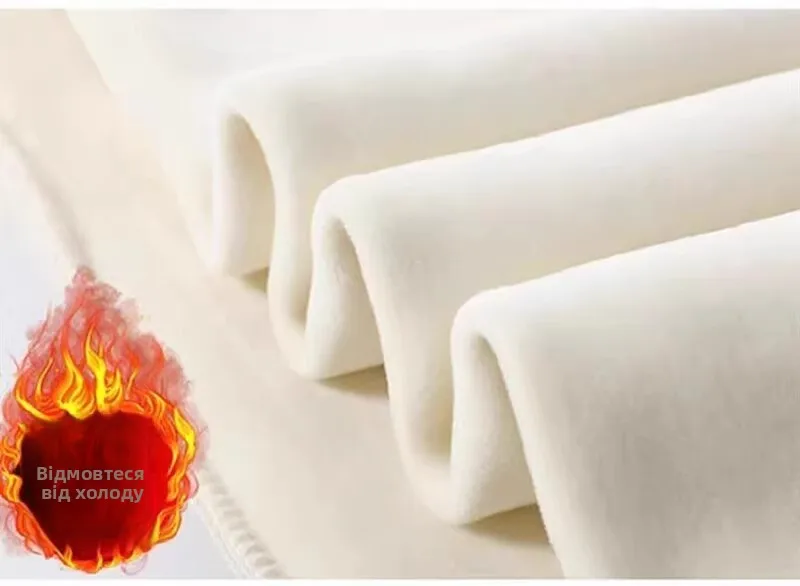 بنطلون نسائي واسع الساق مبطن بالصوف للخريف والشتاء، سروال كاجوال مريح بقصة مستقيمة وخصر مرتفع مصنوع من ألياف البوليستر