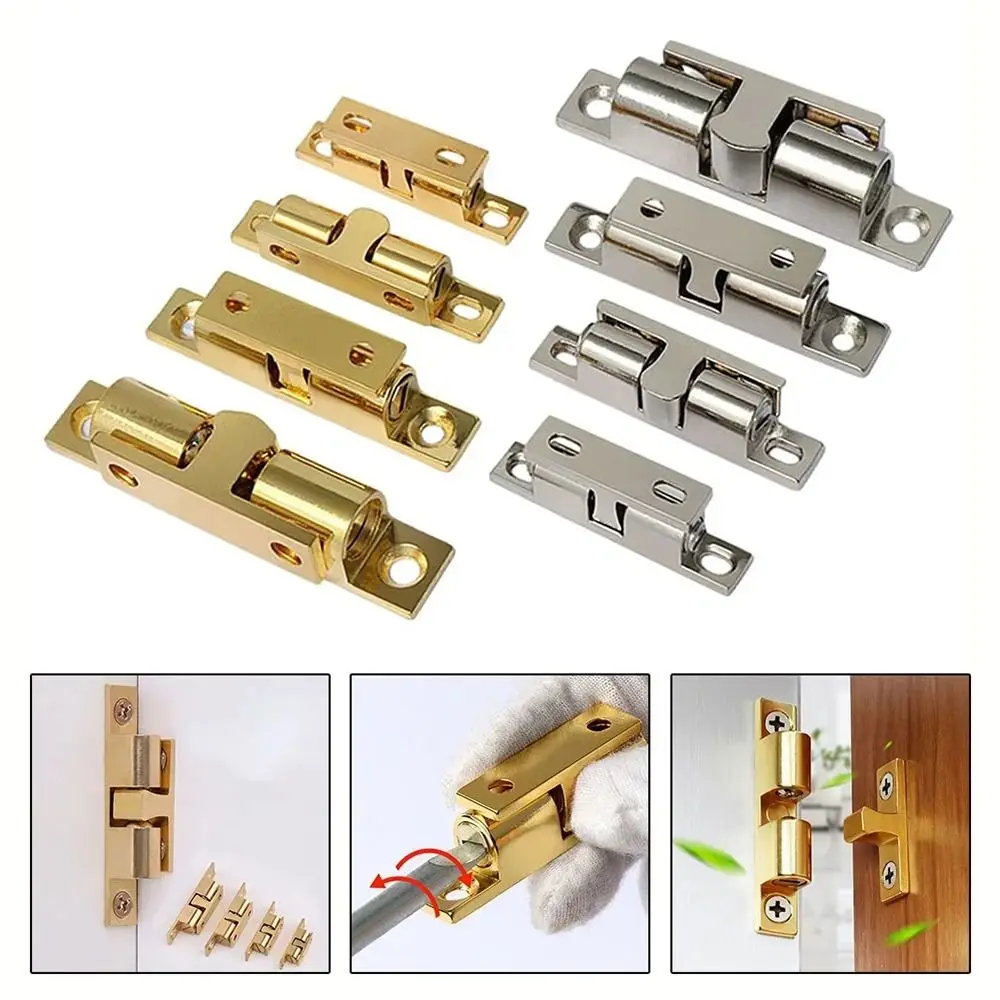 Double Spring Steel Ball Catch Latch for Furniture Cupboard Cabinet Door Damper Buffer Adjustable Closet Tension Latch Hardware