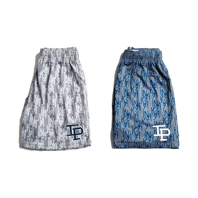 Trendy American Style Ip Sports Collaborative Muscle Type Men's Fitness Basketball Running Breathable Four Shorts Cross-border