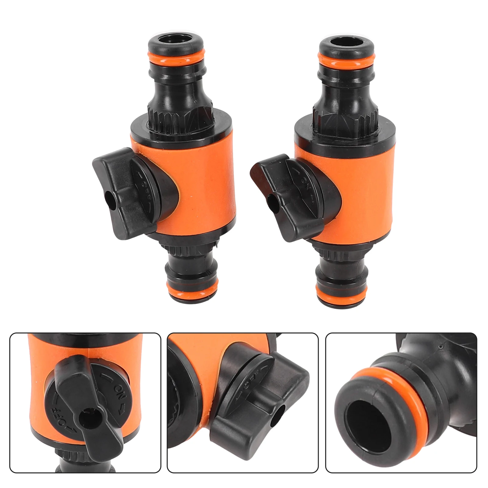 

2PC Hose Pipe Tap Shut Off Valve Fitting Connector Garden Garden Quick Coupler Irrigation Quick Coupler Watering Gun Adapter