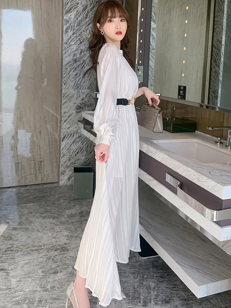 Spring Maxi Dresses for Women 2023 French Elegant Fairy Chiffon