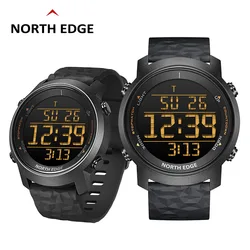 NORTH EDGE Outdoor Sports Watch For Men Digital Waterproof 50M Stopwatch Alarm Clock Metronome Countdown Men Watch Reloj Hombre