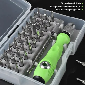 32 in 1 Multifunctional Screwdriver Set (30 PCS) Household Portable Cross Magnet Screwdriver Set Maintenance Tool