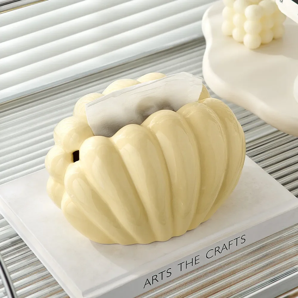 Lovely Luxury Shell-shaped Tissue Box Modern Table Napkin Holder Nordic Home Decor Desktop Storage Ceramic Crafts Accessories 2